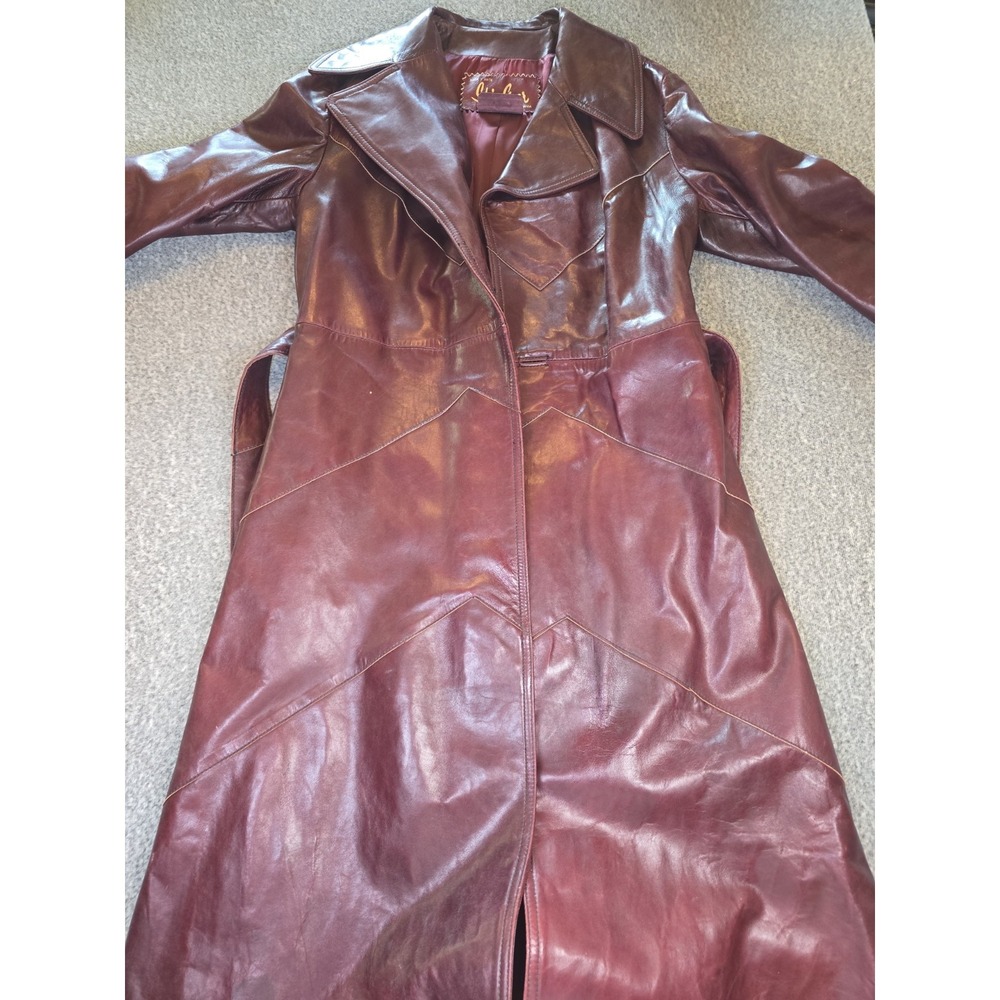 Vintage 1970Skin Gear Styled In California Leather Jacket Womens Medium 45" Long